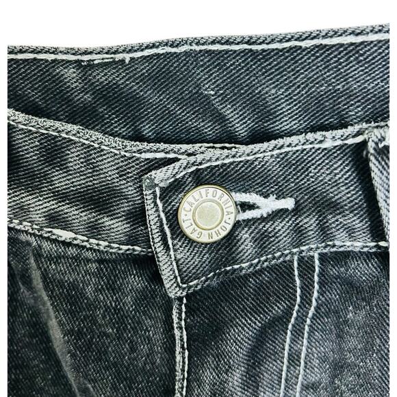 JOHN GALT Black Crispina Low Rise Carpenter Jeans Sz S Straight Leg 26X33 - Picture 7 of 9